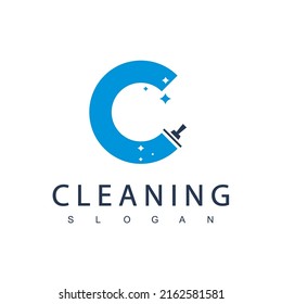 Cleaning Logo Using Letter C Icon