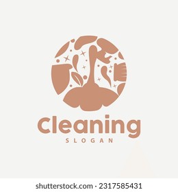 Cleaning Logo, Vector Cleaning Clean Service, Simple Minimalist Design, Icon Symbol Illustration