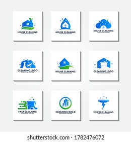 Cleaning logo vector collection. Cleaning service logo. Cleaning house
