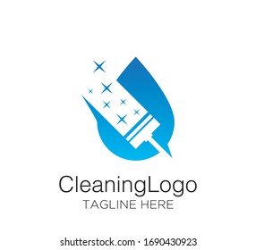 Plantilla de diseño vectorial del logotipo de limpieza