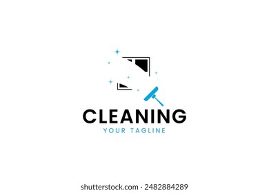 cleaning logo vector icon illustration