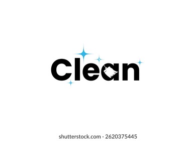 Ilustración de icono de Vector de logotipo de limpieza
