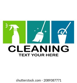 cleaning logo vector template illustration.This logo suitable for business