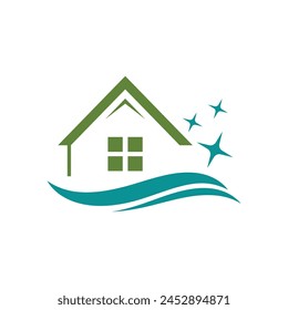 Diseño de símbolo de Plantilla de Vector de logotipo de limpieza