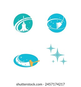 Cleaning logo vector template symbol design