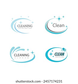 Cleaning logo vector template symbol design