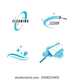 Cleaning logo vector template symbol design