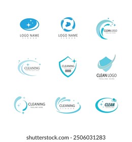 Cleaning logo vector template symbol design