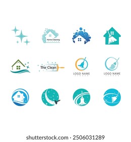 Cleaning logo vector template symbol design