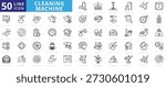 cleaning machine icon pack contains efficient operation, dust collector, multi surface, pressure, washer, portable design, heavy duty, eco-friendly, noise reduction, efficient operation, motor power