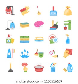 Cleaning and Maid Icons Set
