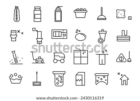 Cleaning and Maintenance Icons Pack on Housing and Communal Services Cleaning Service Icon Collection.