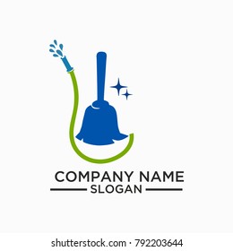 Cleaning And Maintenance Logo Template, Cleaning icon. Single high quality outline symbol for web design or mobile app. Thin line sign for design logo. Black outline pictogram on white background