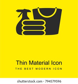 Cleaning materials silhouette bright yellow material minimal icon or logo design