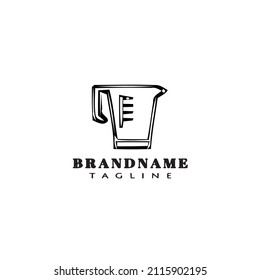 cleaning measuring cup laundry domestic hygiene logo cartoon template icon design modern vector illustration