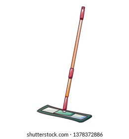 Cleaning mop icon. Cartoon of cleaning mop vector icon for web design isolated on white background