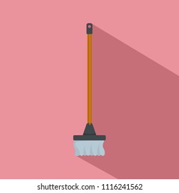 Cleaning mop icon. Flat illustration of cleaning mop vector icon for web design