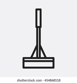 Cleaning mop icon illustration isolated vector sign symbol