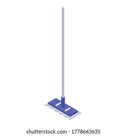 Cleaning mop icon. Isometric of cleaning mop vector icon for web design isolated on white background