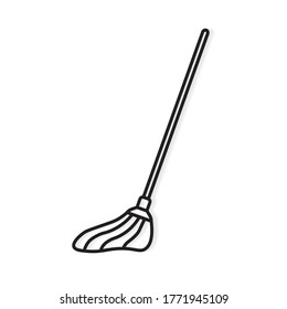 icono de mop de limpieza - ilustración vectorial