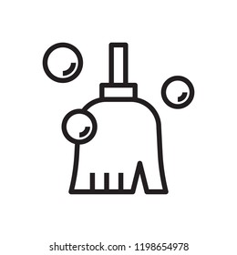 cleaning mop line icon
