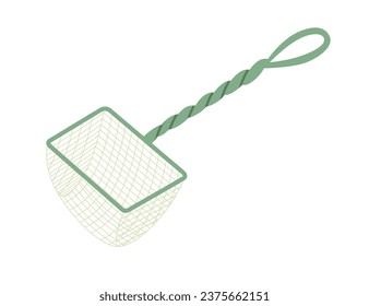 Cleaning net with handle for aquarium vector illustration isolated on white background