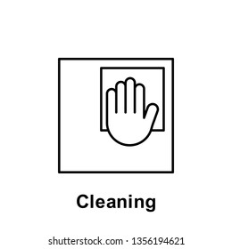 cleaning outline icon. Element of labor day illustration icon. Signs and symbols can be used for web, logo, mobile app, UI, UX