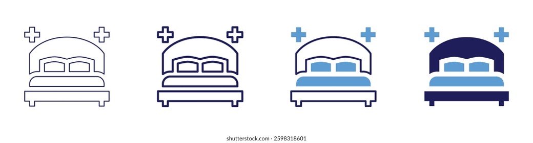 Cleaning oven interior icon in 4 different styles. Thin Line, Line, Bold Line, Duotone. Duotone style. Editable stroke.