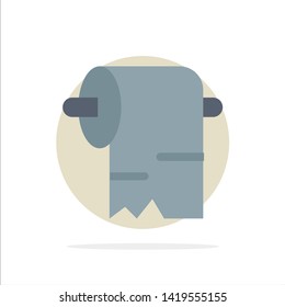 Cleaning, Paper Tissue Abstract Circle Background Flat color Icon