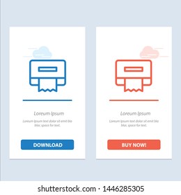 Cleaning, Paper, Tissue  Blue and Red Download and Buy Now web Widget Card Template