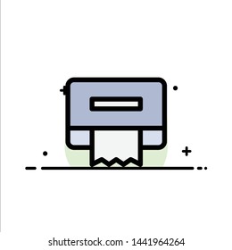 Cleaning, Paper, Tissue  Business Flat Line Filled Icon Vector Banner Template