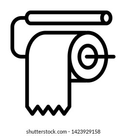 Cleaning paper tissue icon. Simple design. Line vector. Isolate on white background.