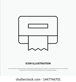 Cleaning, Paper, Tissue Line Icon Vector