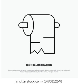 Cleaning, Paper, Tissue Line Icon Vector. Vector Icon Template background