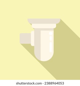 Cleaning pipe icon flat vector. Fix washing machine. Plumbing service