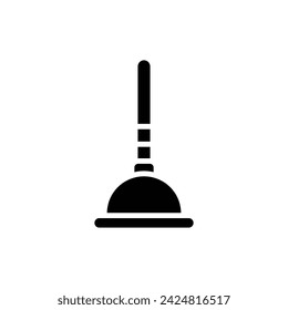 Ilustración vectorial de icono lleno de émbolo de limpieza