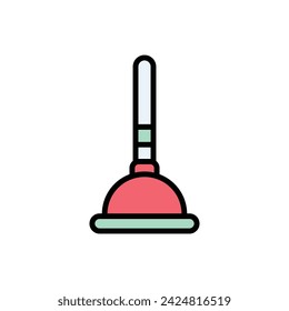 Cleaning Plunger Icon Vector Illustration