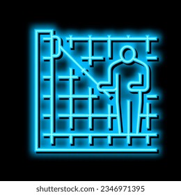 cleaning pool walls neon light sign vector. cleaning pool walls illustration