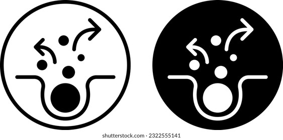 Cleaning pore icon, for dermatology skin, Vector