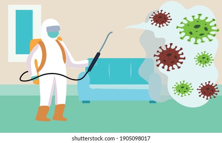 Cleaning the premises from the virus.