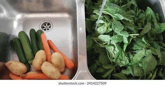 Limpieza y preparación de verduras para hacer trucos