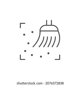 Cleaning process line outline icon
