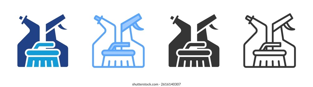 Cleaning Product icon set multiple style collection