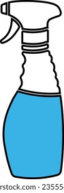 producto de limpieza, frasco de pulverización, plástico, frasco, pulverización, ilustración, limpiador, higiene
