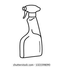 Cleaning product. Vector outline icon isolated on white background.