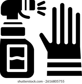 Cleaning Products Glyph Vector Icon Design