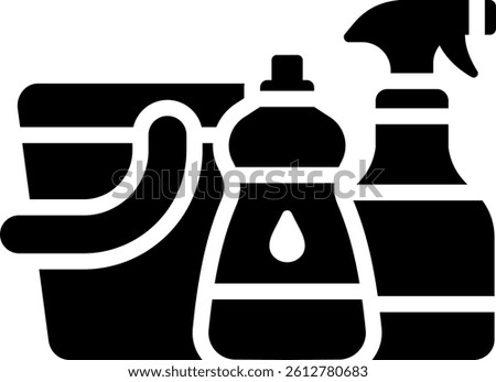 Cleaning Products Icon Glyph Vector Illustration