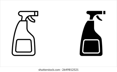Cleaning products icon set. household cleaning and housekeeping thin line symbol. vector illustration on white background