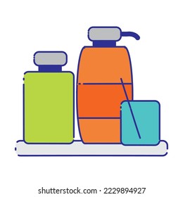 cleaning products icon vector image with white background