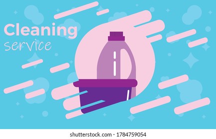 Cleaning products poster. Hygiene and cleaning poster - Vector